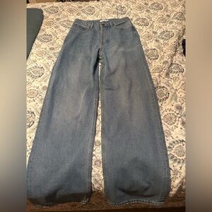 Rue 21 baggy straight jeans size 4 no zipper only buttons
